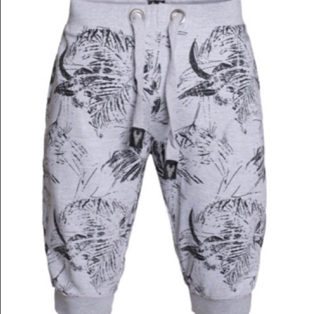 Hipster Jogger Shorts (Tropical  Tree Print)